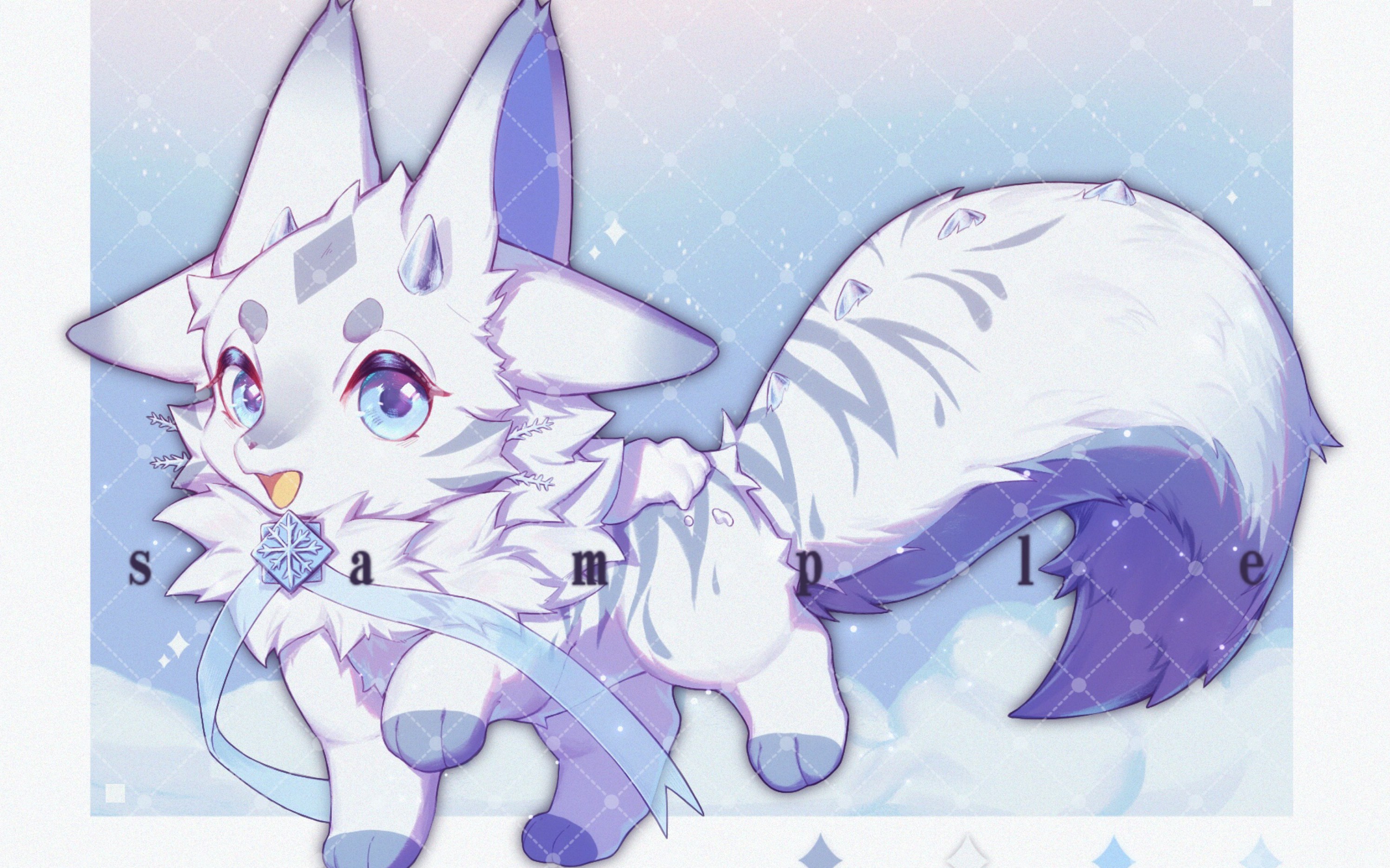 procreate绘画过程画两只可爱的毛茸茸兽设w