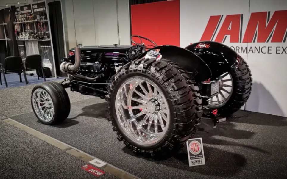 sema魔改1948年福特拖拉机73l双涡轮柴油v8带nos