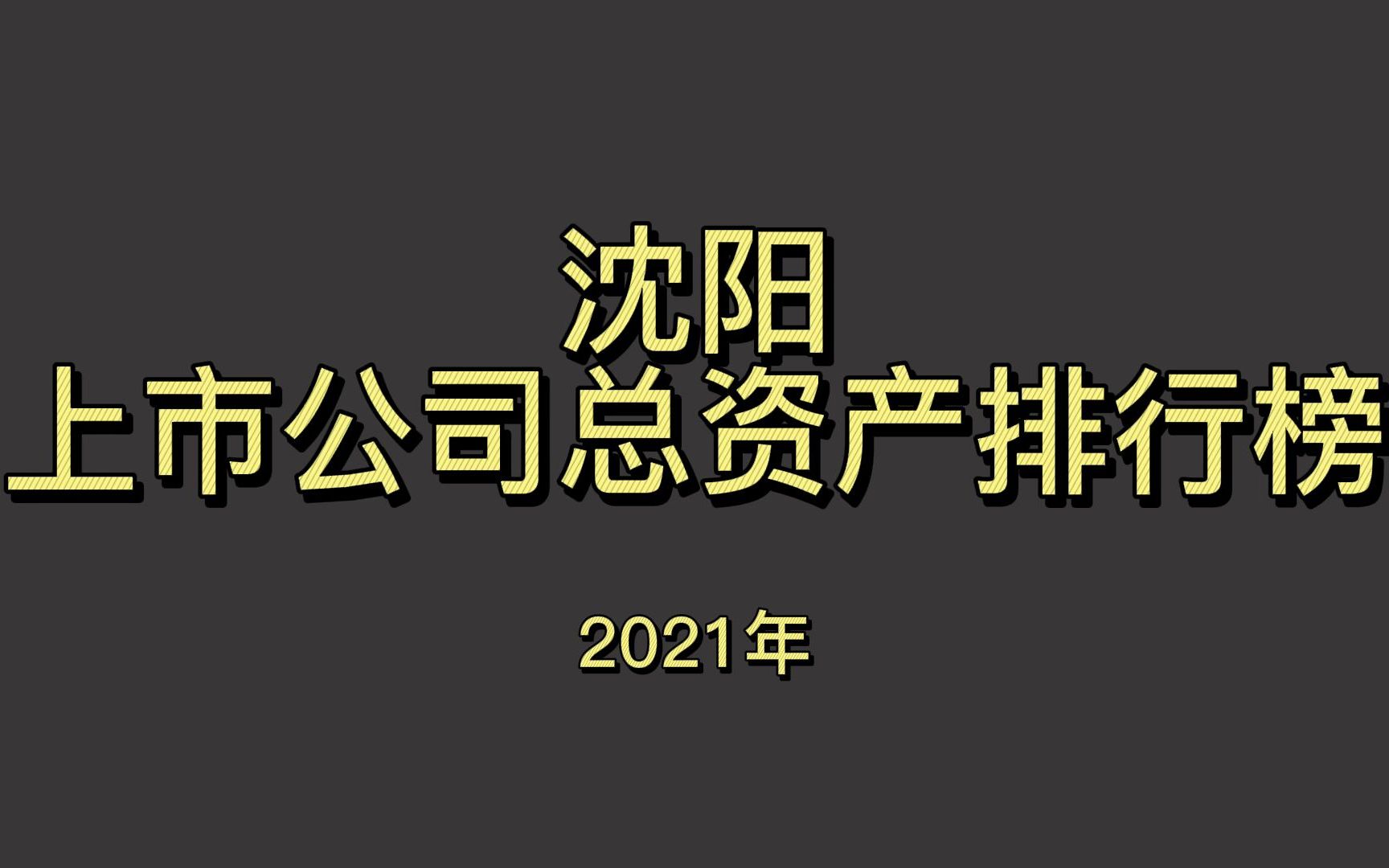 沈阳上市公司2021年总资产排行榜哔哩哔哩bilibili