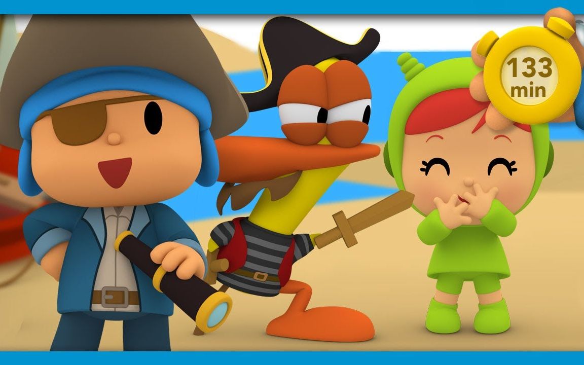 【pocoyo and nina】 - pirates on board [133 minutes] animated