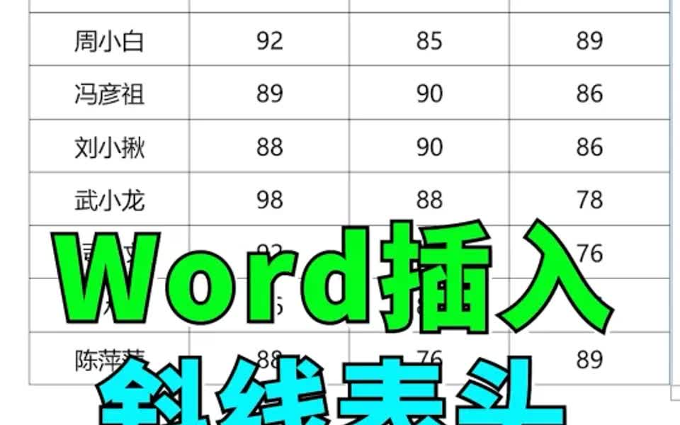 「Word表格」插入斜线表头不犯难𐟍›哔哩哔哩bilibili