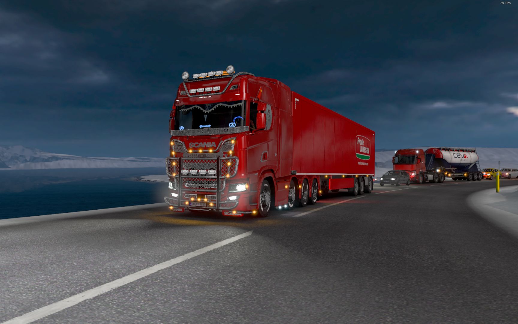 欧卡2开斯堪尼亚770s运输西红柿