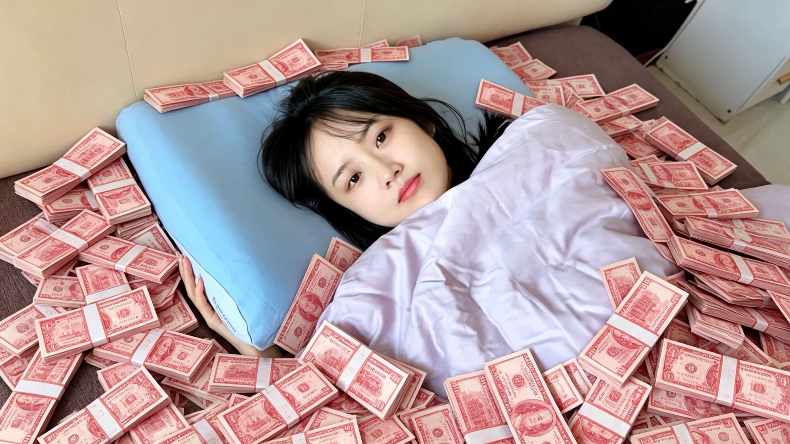 让老婆挑战在床上躺100个小时，挑战成功就奖励她10万块！！！