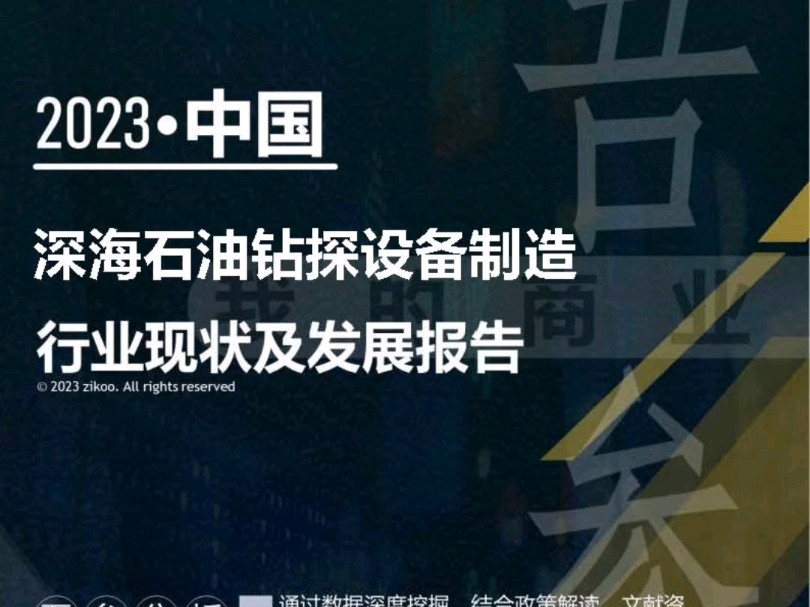 2023年版深海石油钻探设备制造行业现状及发展报告哔哩哔哩bilibili