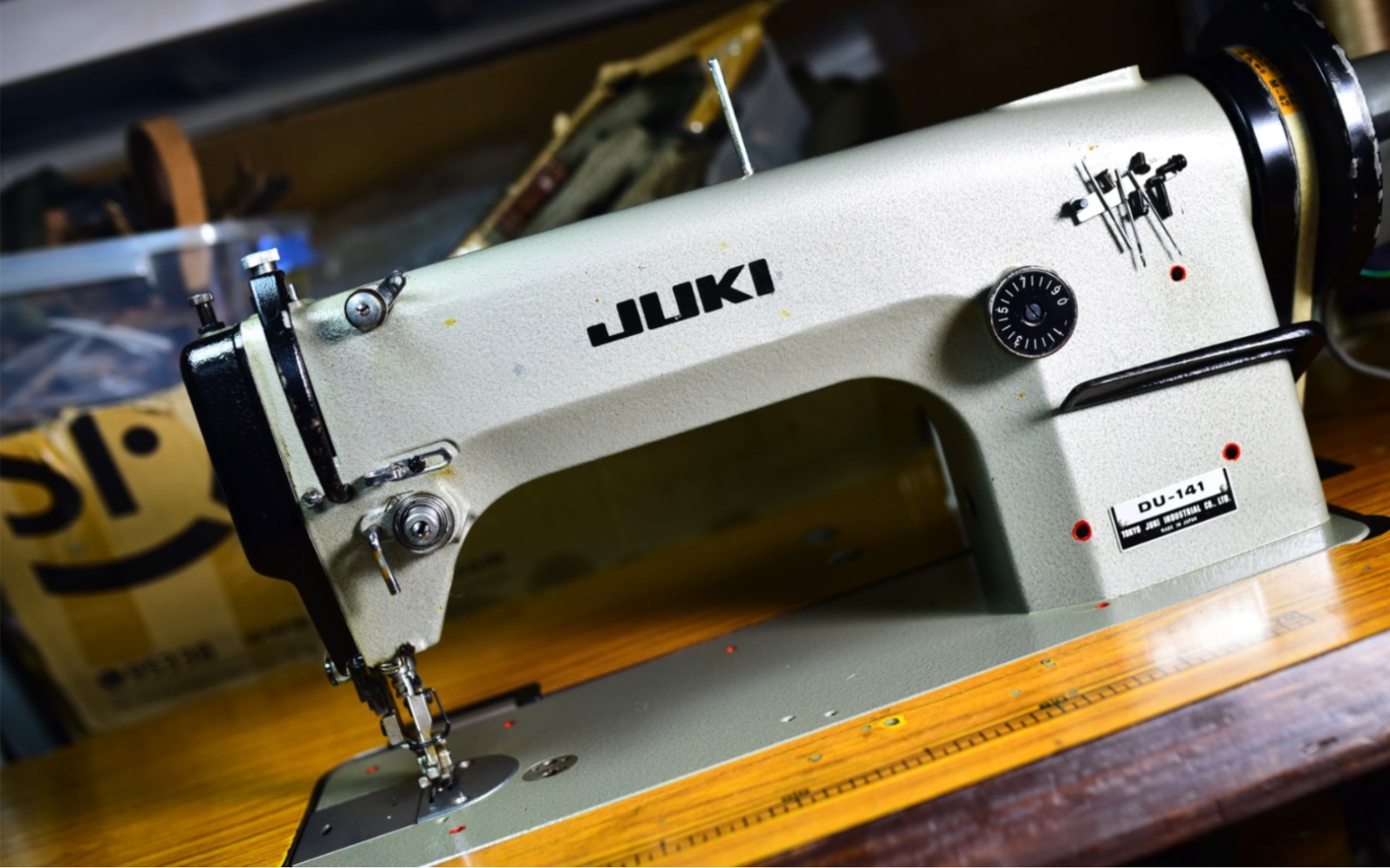 日本进口古董老缝纫机 juki du 141 重机两同步缝纫机 皮革帆布缝纫机