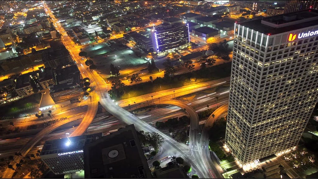 延时摄影:洛杉矶夜景