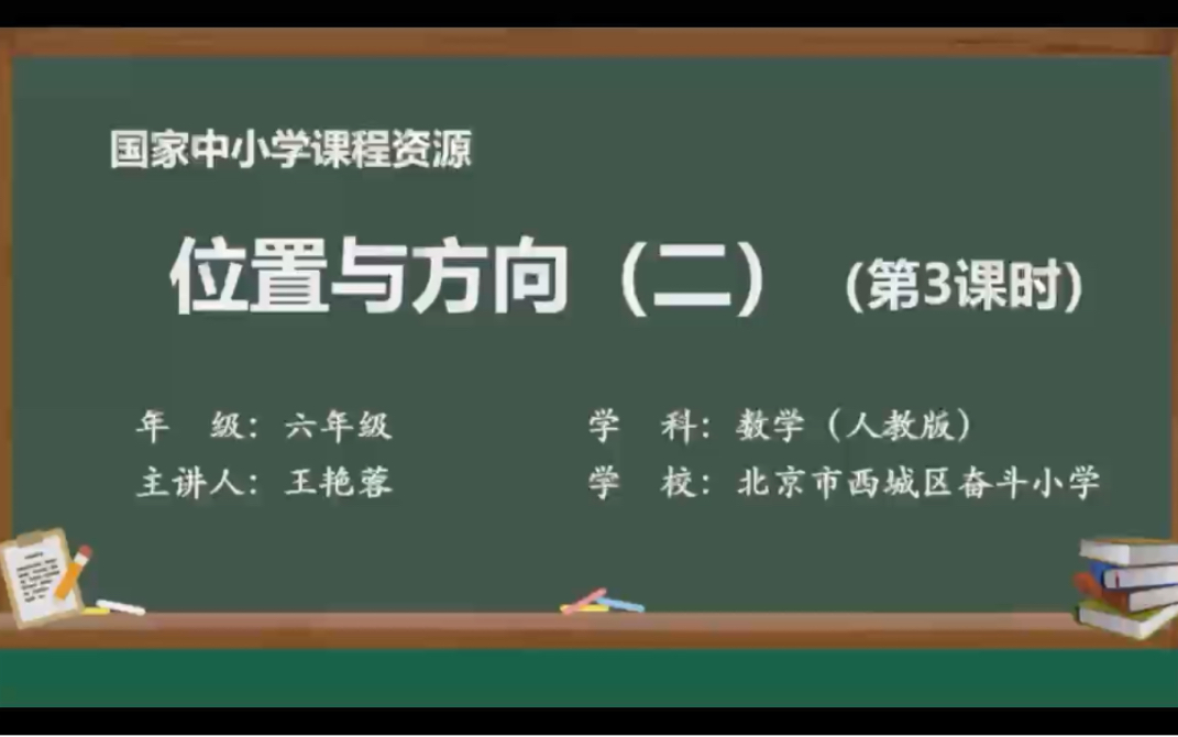 [图]人教版小学数学六年级上册第二单元《位置与方向（二）》第三课时