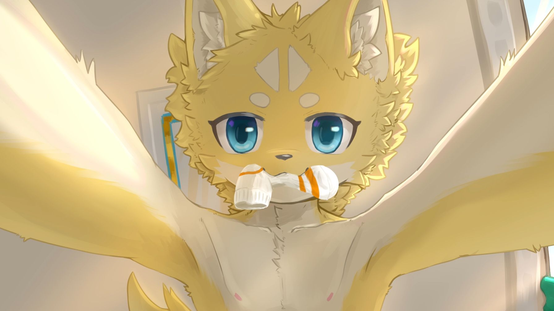 【furry绘画】小狼扑在你怀里对你说早安~w哔哩哔哩bilibili