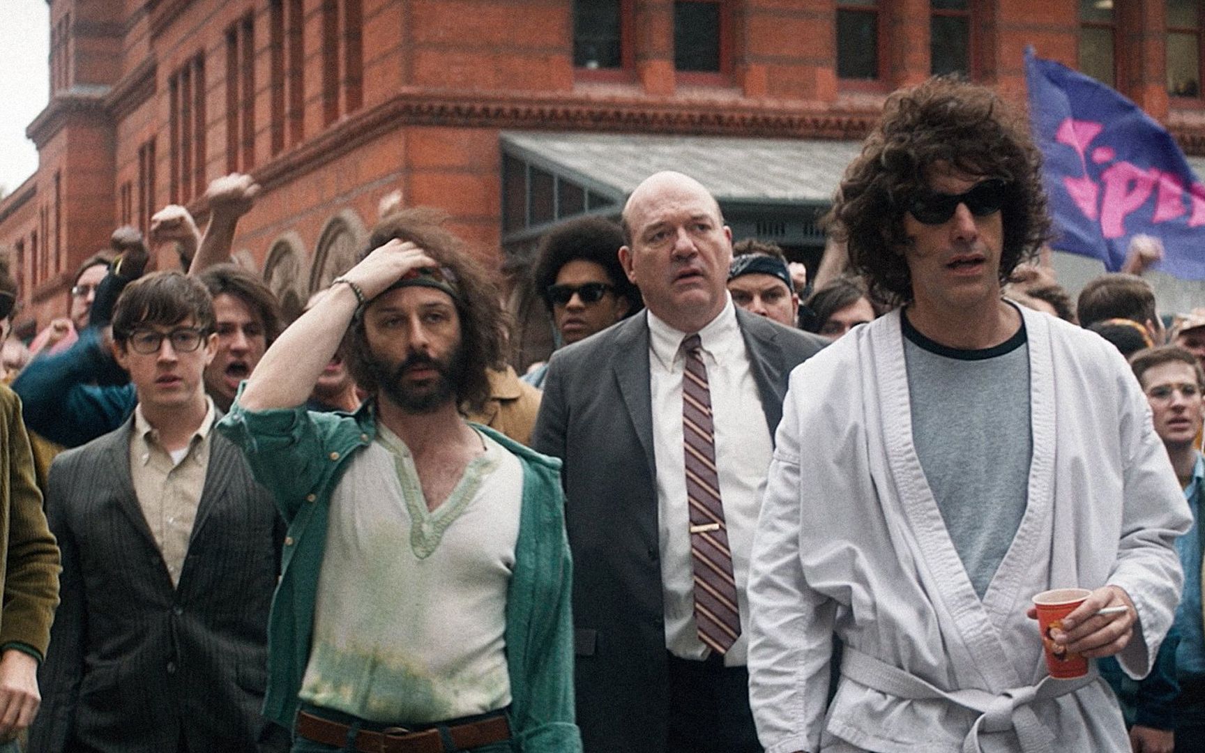 中字《芝加哥七君子审判》加长版预告片 群星璀璨