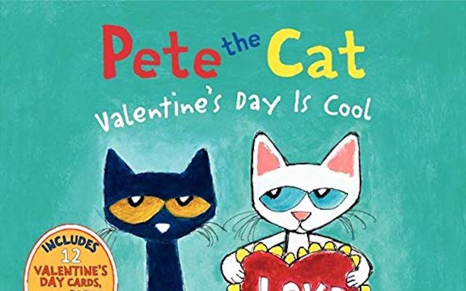 [图]【英语】《皮特猫之情人节很酷 Pete The Cat Valentine's Day Is Cool》儿童英语绘本故事