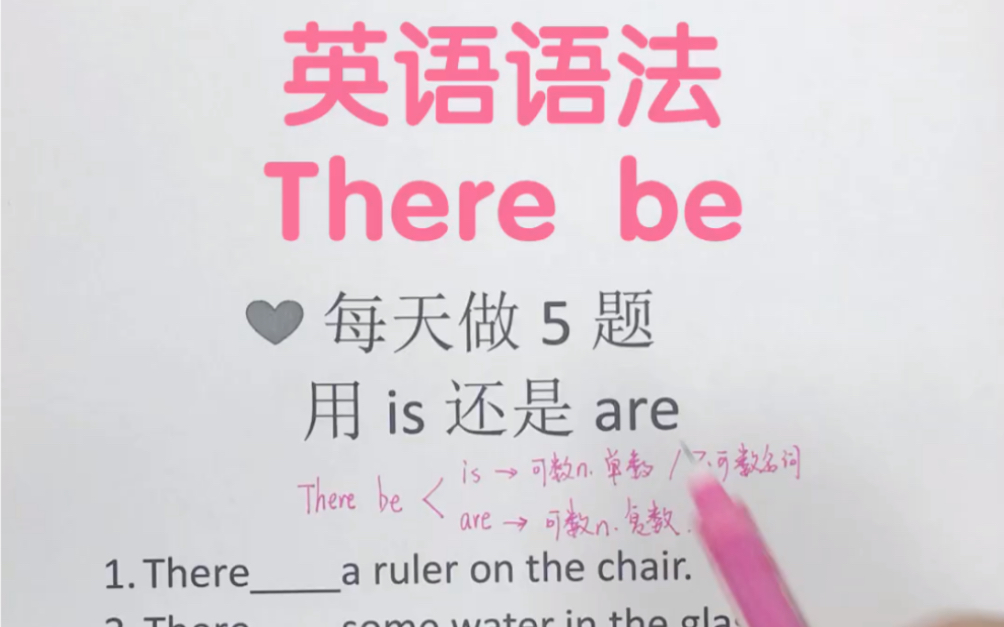 [图]英语语法学习 用is还是are there be句型