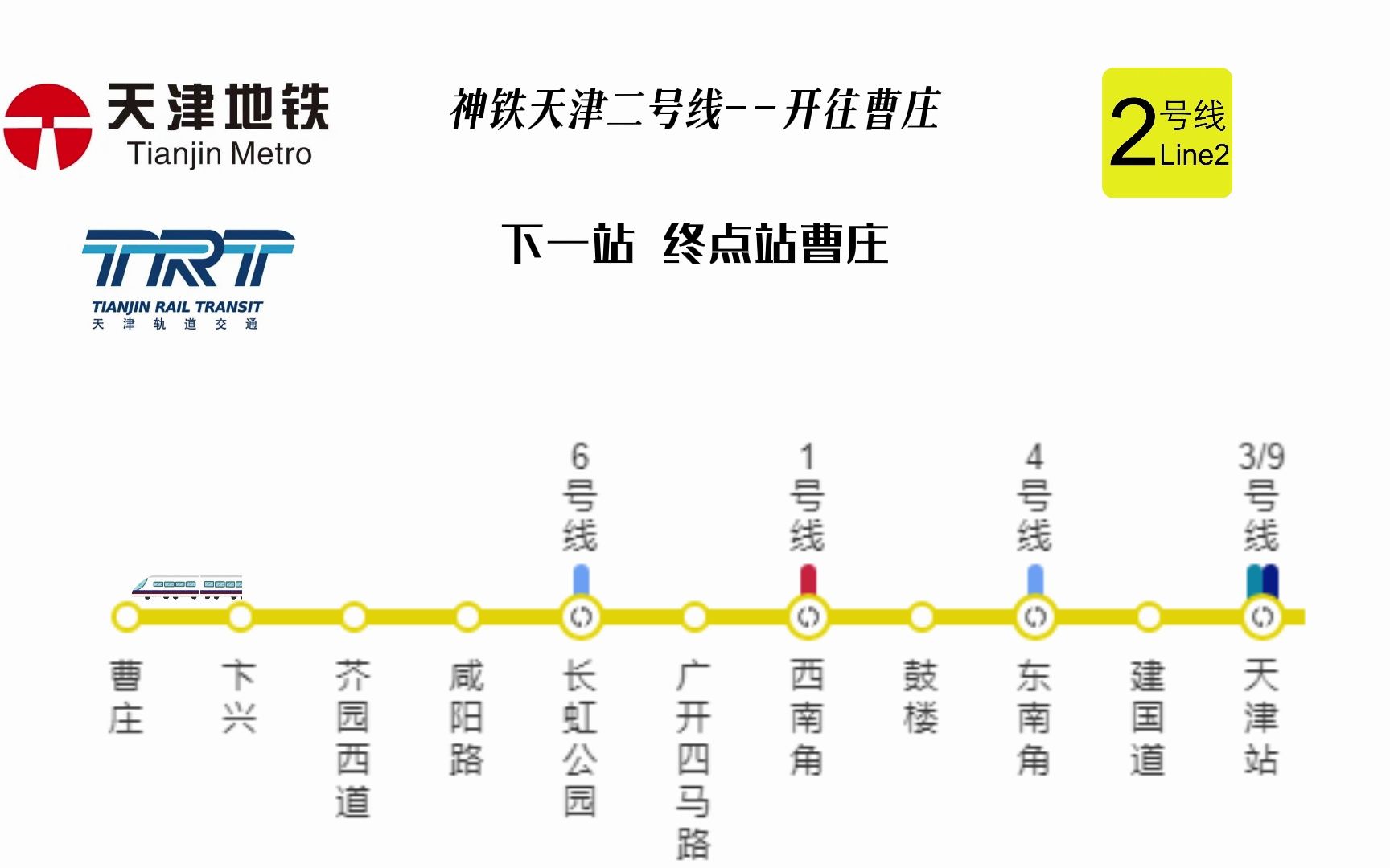 【天津地铁】神铁天津二号线开往滨海国际机场方向全程报站哔哩哔哩bilibili