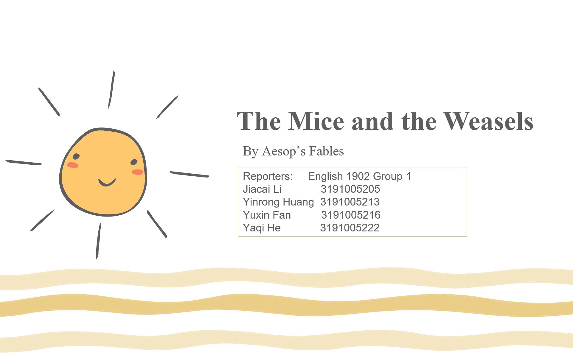 the Mice and the Weasels哔哩哔哩bilibili