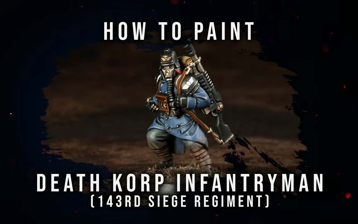 How to Paint a Death Korps of Krieg Infantryman 战锤 40k 帝国 IG 星界军 克里格死亡 ...