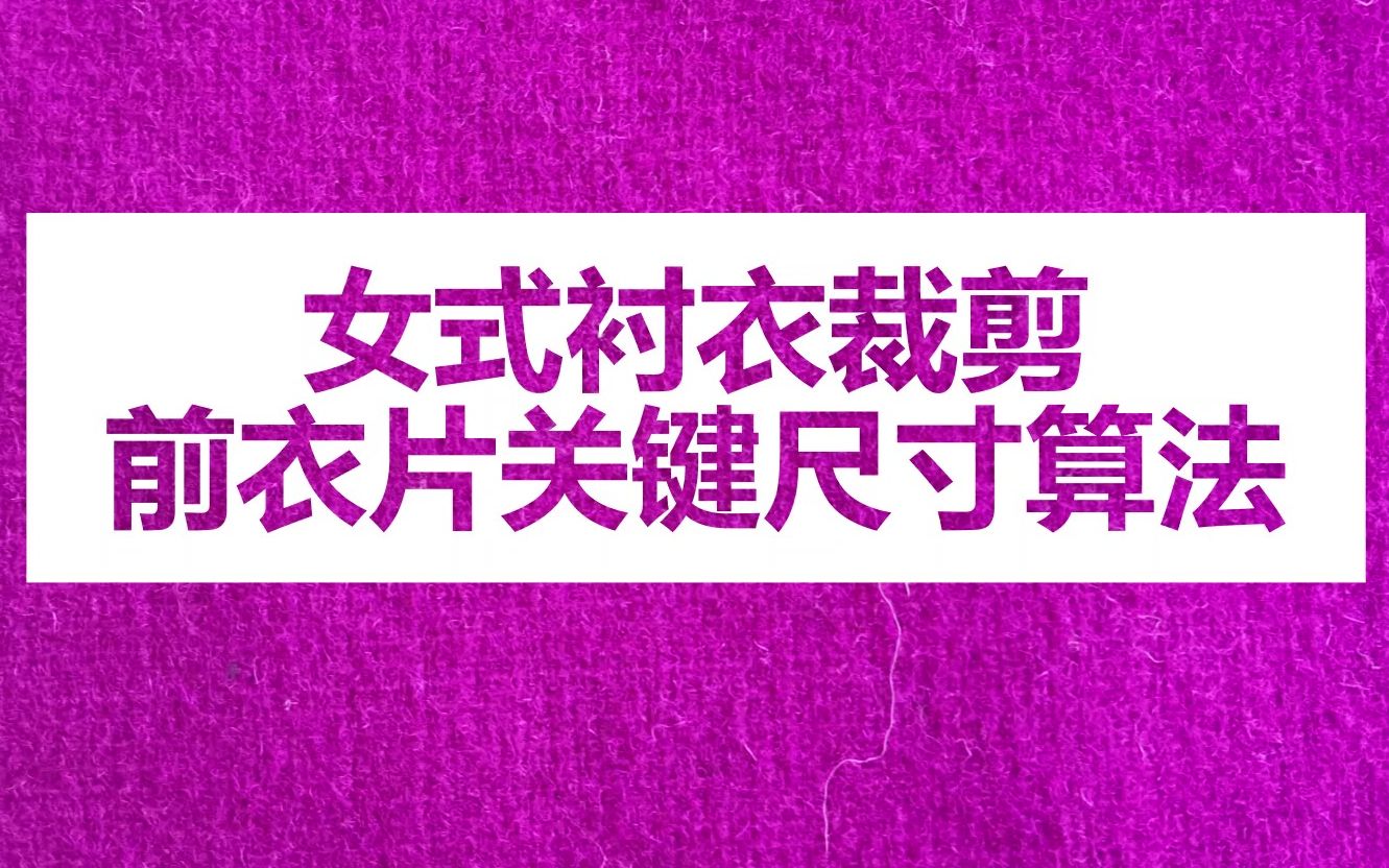 女式衬衣前片裁剪的算法演示,展示细节,直观形象,易懂好记,可作为资料收藏哔哩哔哩bilibili