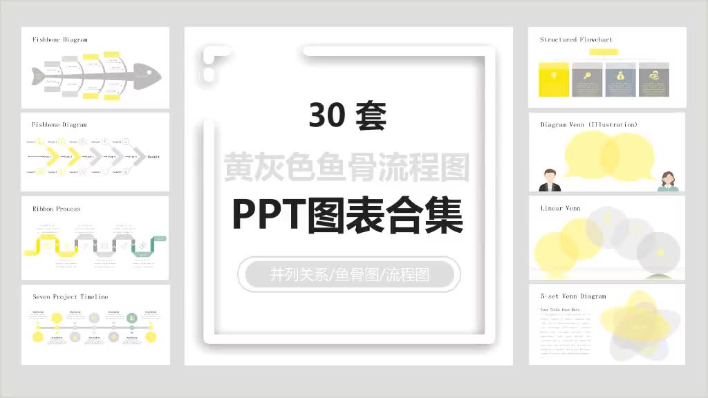 鱼骨流程图PPT图表合集PPT优页文档(youyedoc.com)免费PPT下载哔哩哔哩bilibili