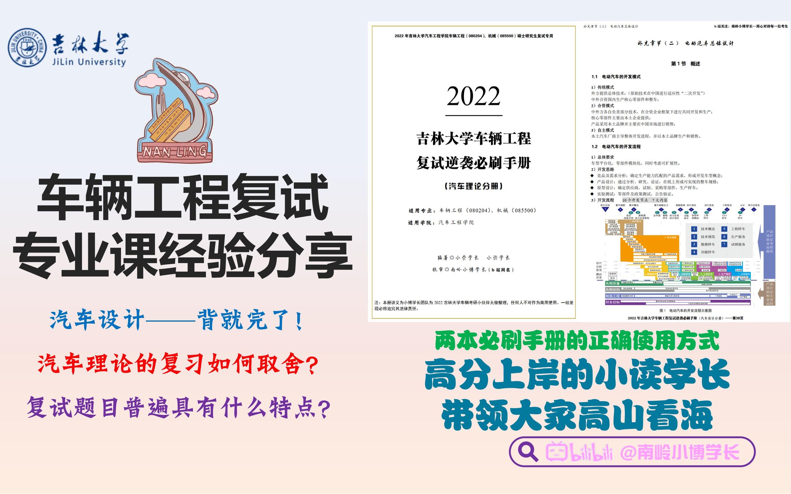 2022吉林大学车辆考研 | 车辆工程复试之汽车设计、汽车理论经验分享,15分钟速览最核心重点哔哩哔哩bilibili