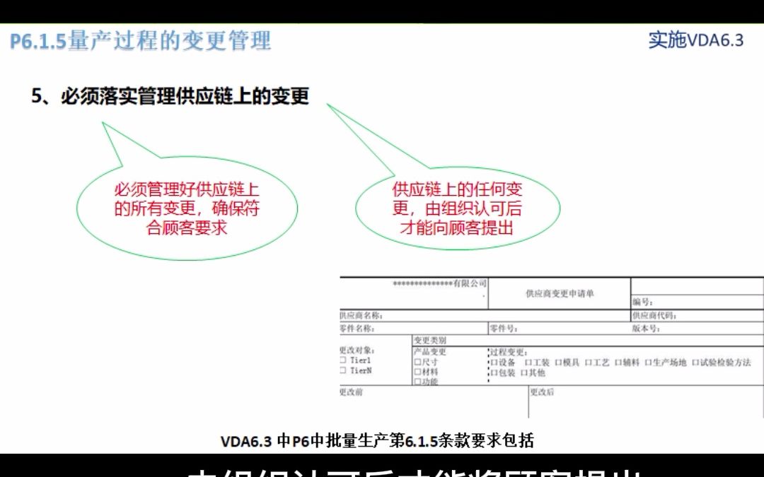 P6.1.5量产过程的变更管理实施VDA6.3哔哩哔哩bilibili