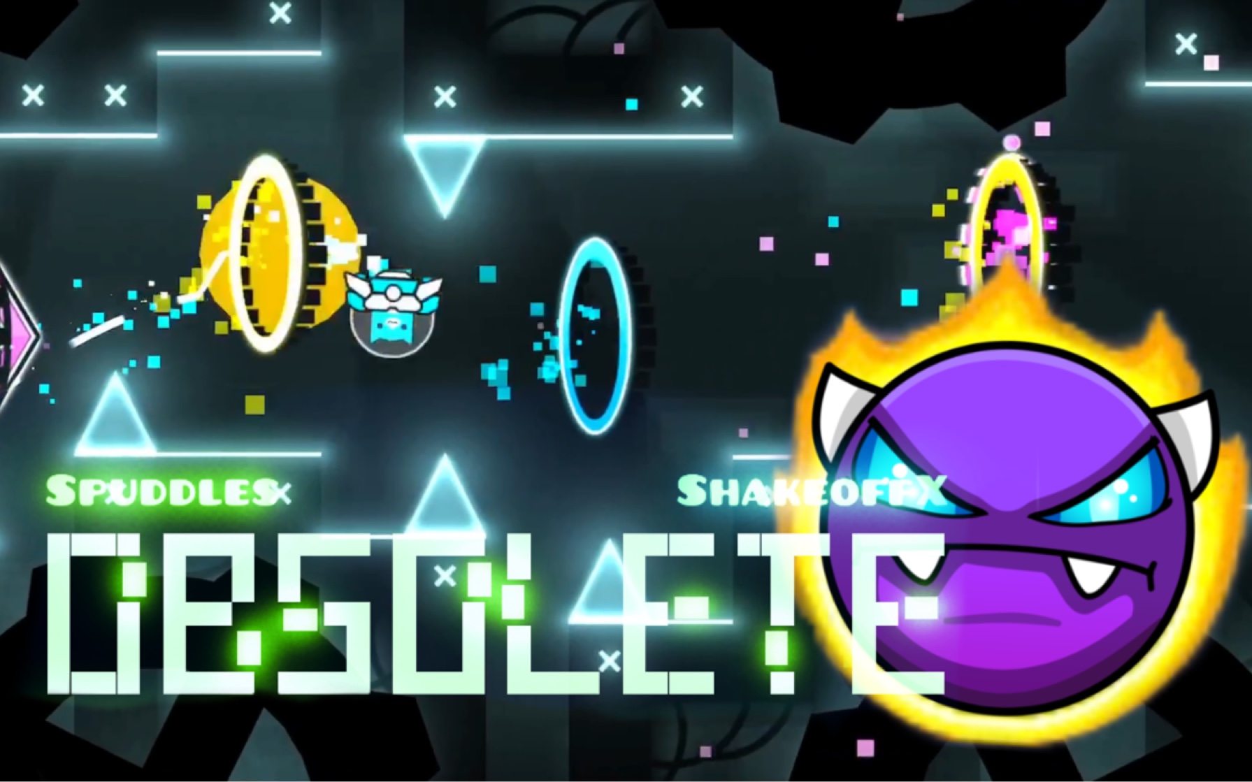 几何冲刺简单好看不好玩demonobsolete