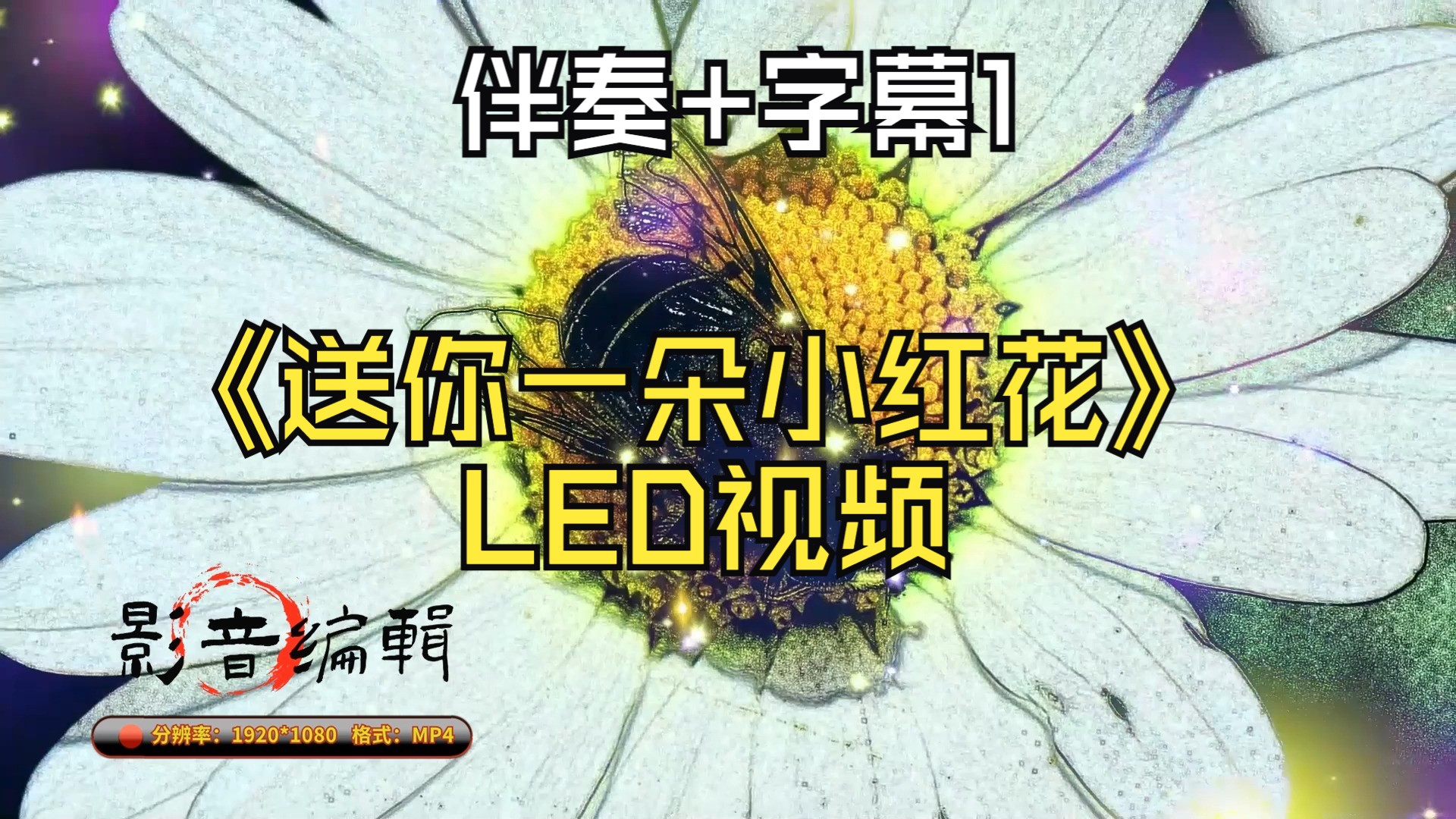 【视频制作】《送你一朵小红花》led视频(伴奏版)字幕-1