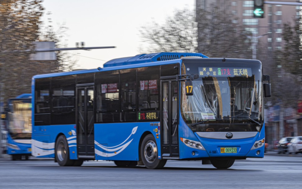 唐山公交17路支线上行(蓝天楼→传染病院)副驾驶前方展望公交pov