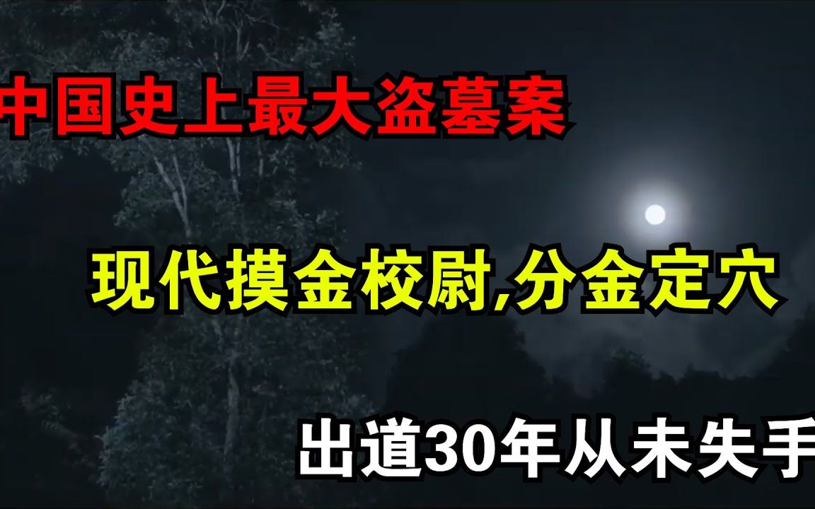 中国史上最大盗墓案,现代摸金校尉,分金定穴,出道30年从未失手!哔哩哔哩bilibili