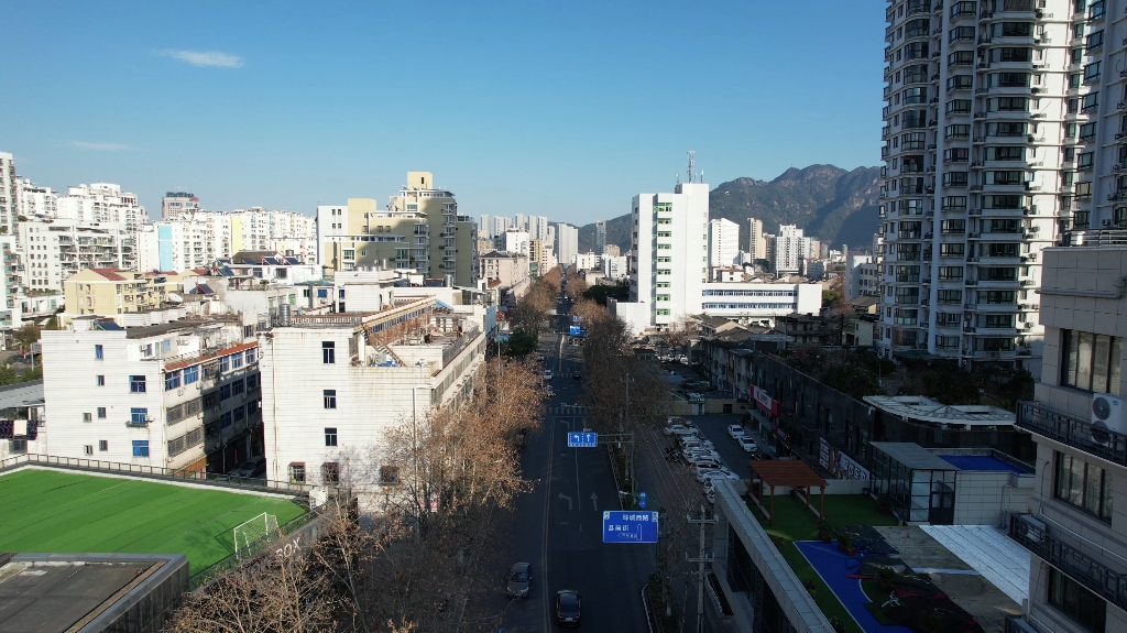 台州黄岩青年路简单航拍