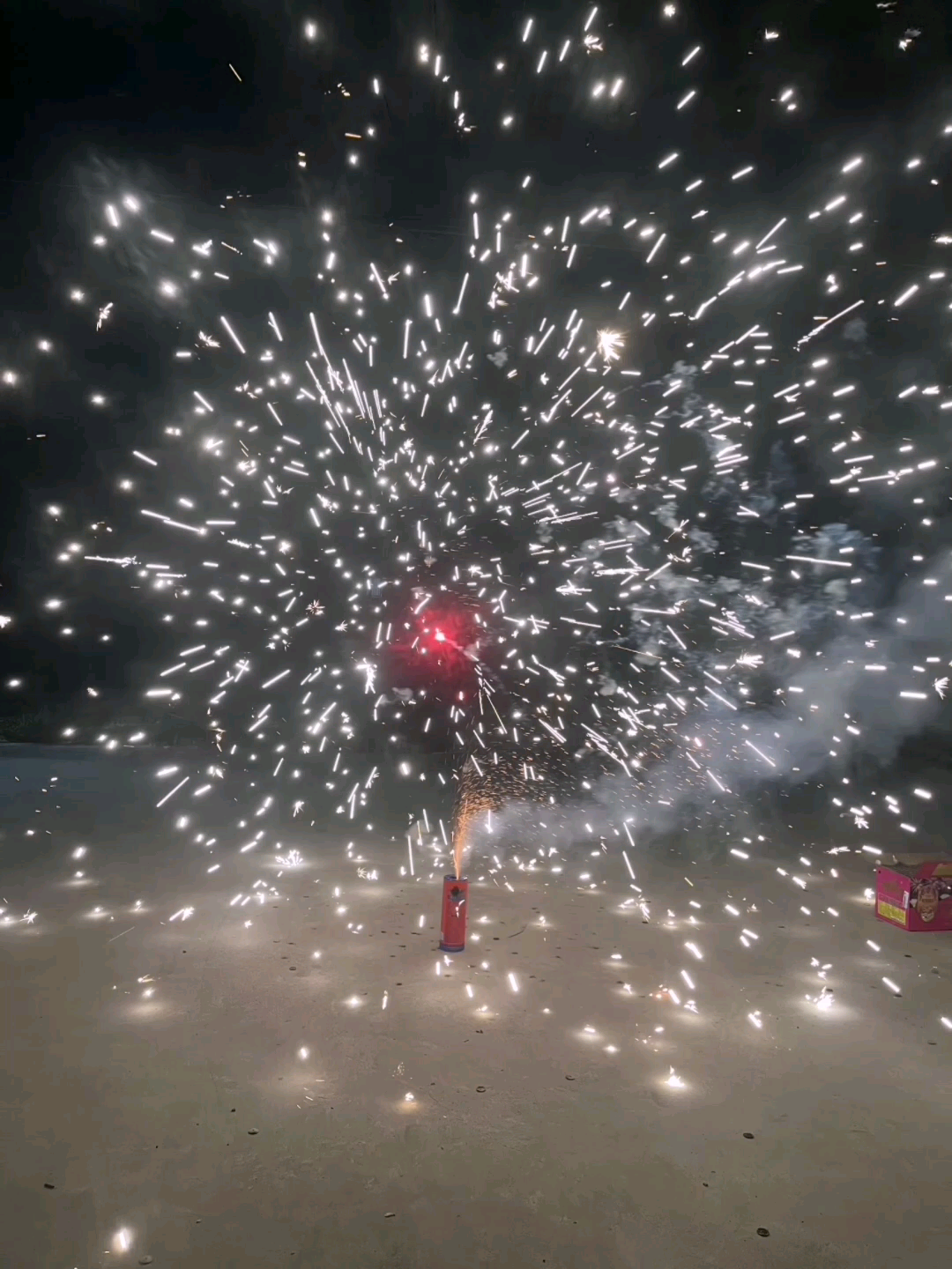 好久没放烟花了 开心[暹罗猫小豆泥_探头]