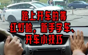 Download Video: 路上开车的等红灯哈，新手学车、开车小技巧