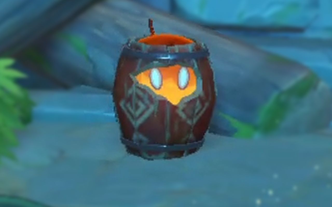 原神原来每一个炸药桶都是一只火史莱姆