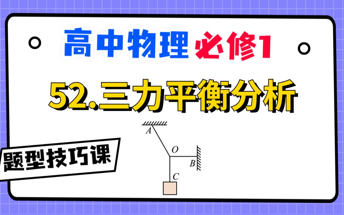 【高中物理必修1系统课】52.三力平衡分析|高手必会的计算分析技巧哔哩哔哩bilibili