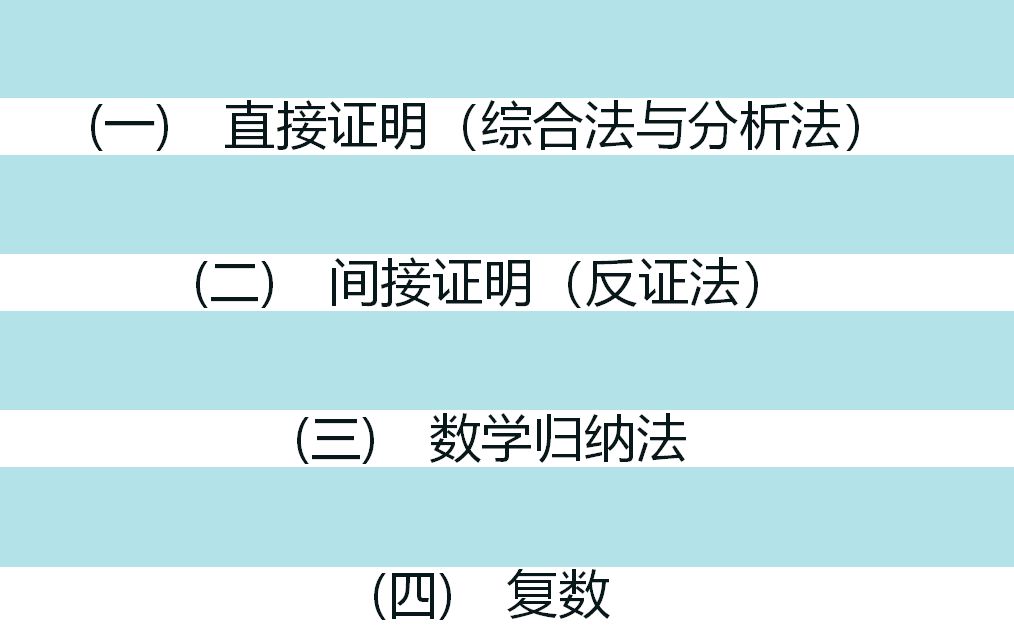 直接证明(综合法分析法)和间接证明(反证法)和数学归纳法和复数复习课哔哩哔哩bilibili