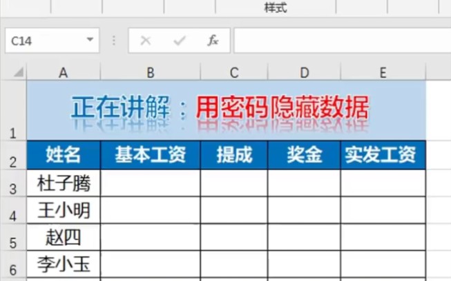 excel可以设置用密码来隐藏显示数据!哔哩哔哩bilibili