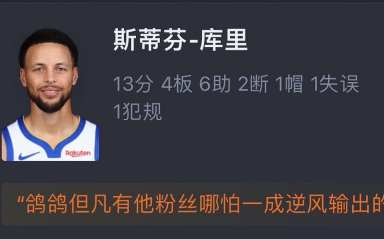 NBA热火VS勇士114102 库里克莱水花兄弟仅13分 网友赛后评分哔哩哔哩bilibili