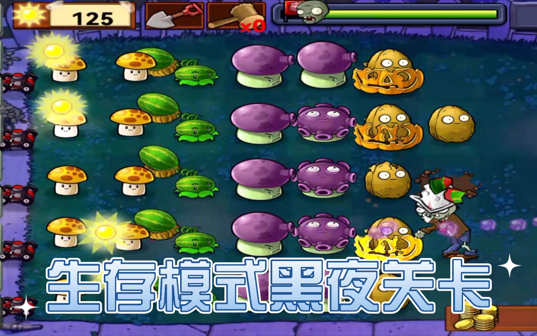 [植物大战僵尸]生存模式黑夜关卡