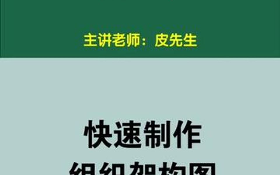 用excel表格快速制作组织架构图,简单又方便.哔哩哔哩bilibili