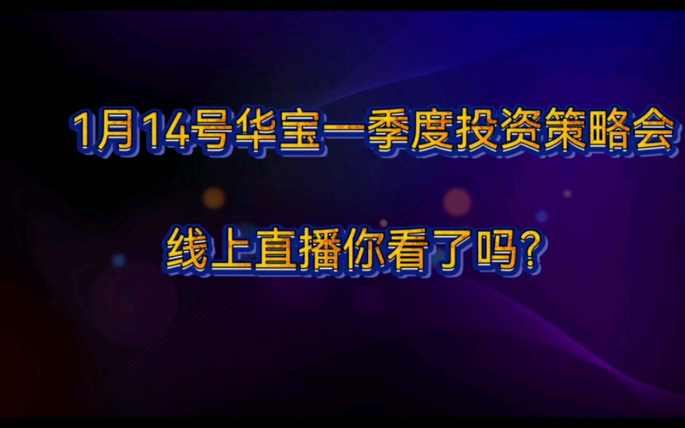 2022年华宝一季度策略会哔哩哔哩bilibili