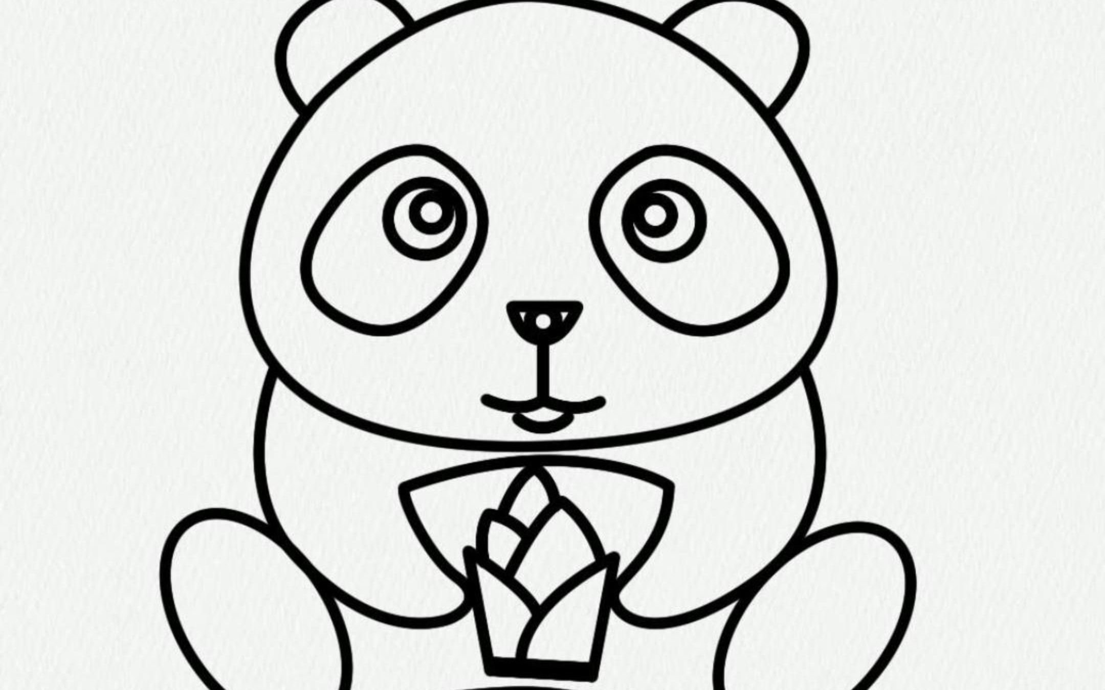 可爱的小熊猫画画图片