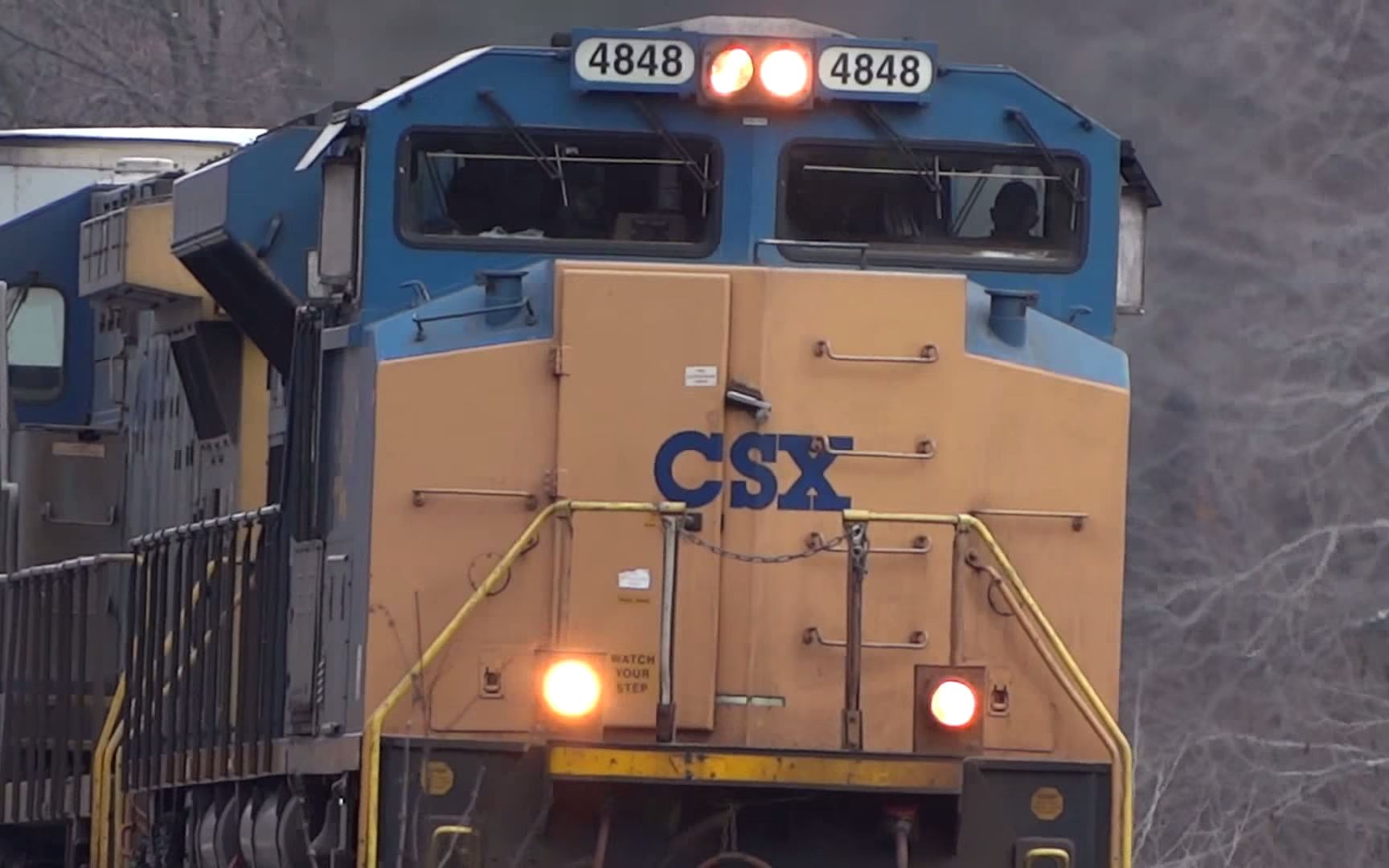 csx sd70ace #4848 pulling thru st.denis
