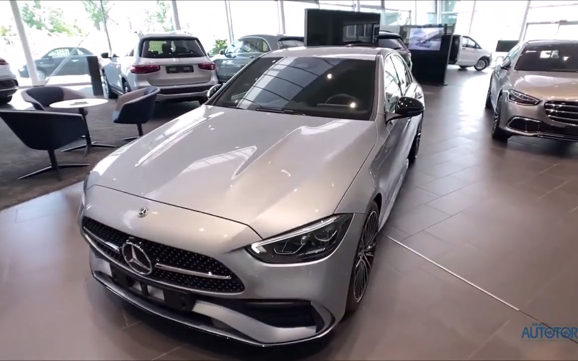 2022款奔驰c220d静态体验太帅气了