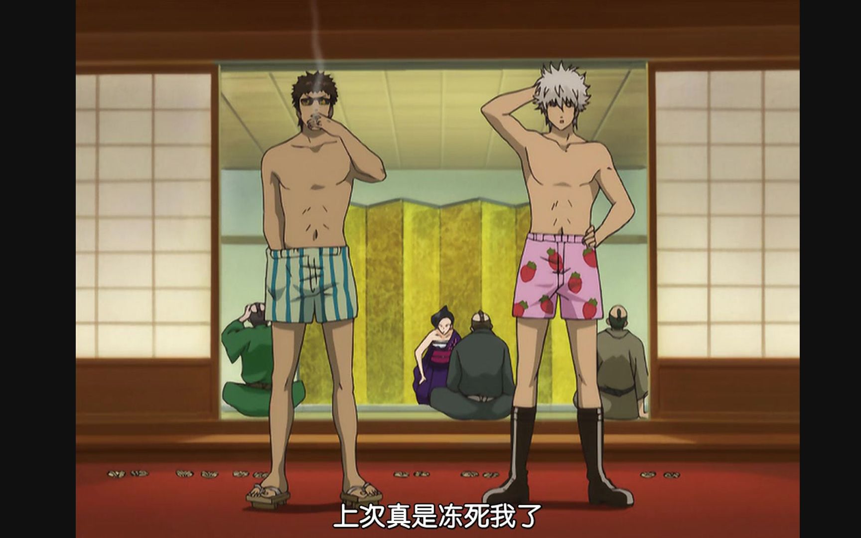 银魂长谷川坂田银时废柴银桑输得只剩底裤