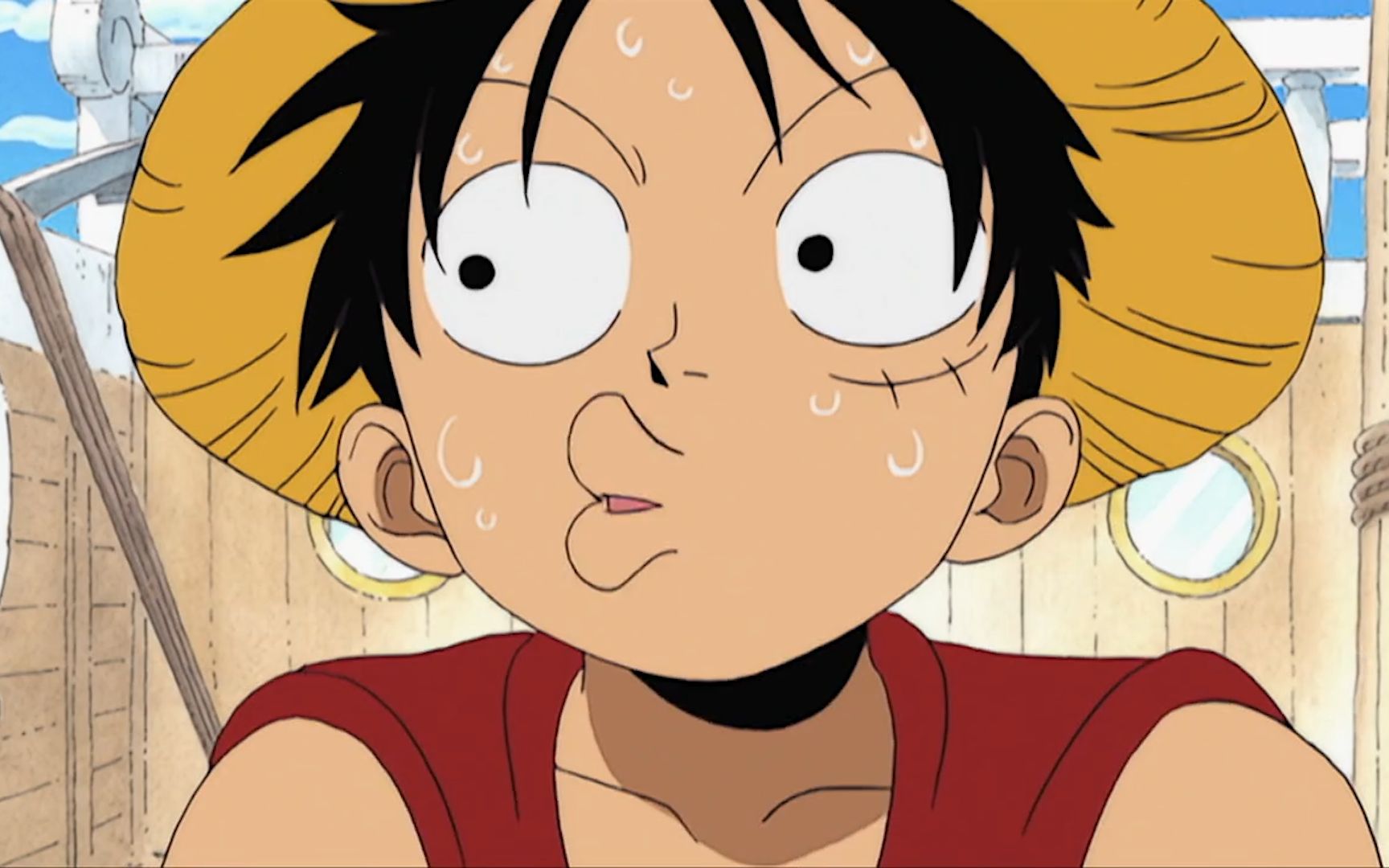 海贼王:逗趣挨打名场面,路飞一拳放倒一个,薇薇一扫把打三个!