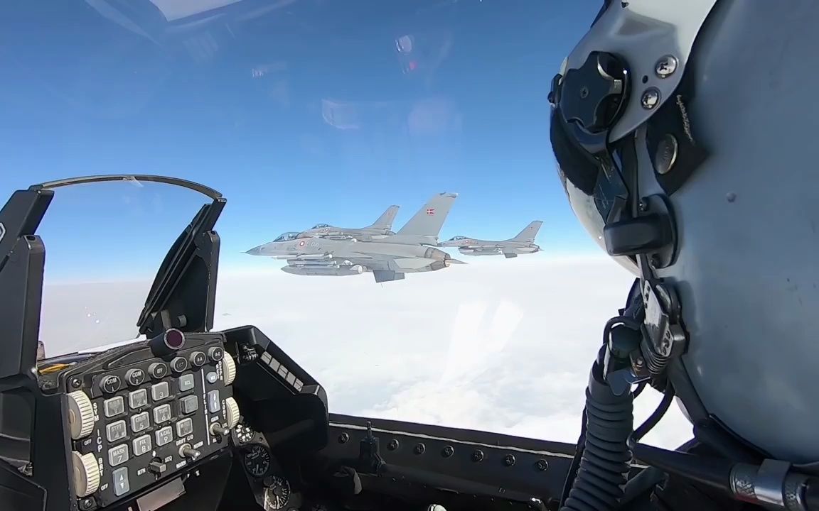 丹麦皇家空军 f-16 训练打靶剪辑