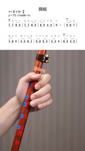 二胡歌曲示范摘椒