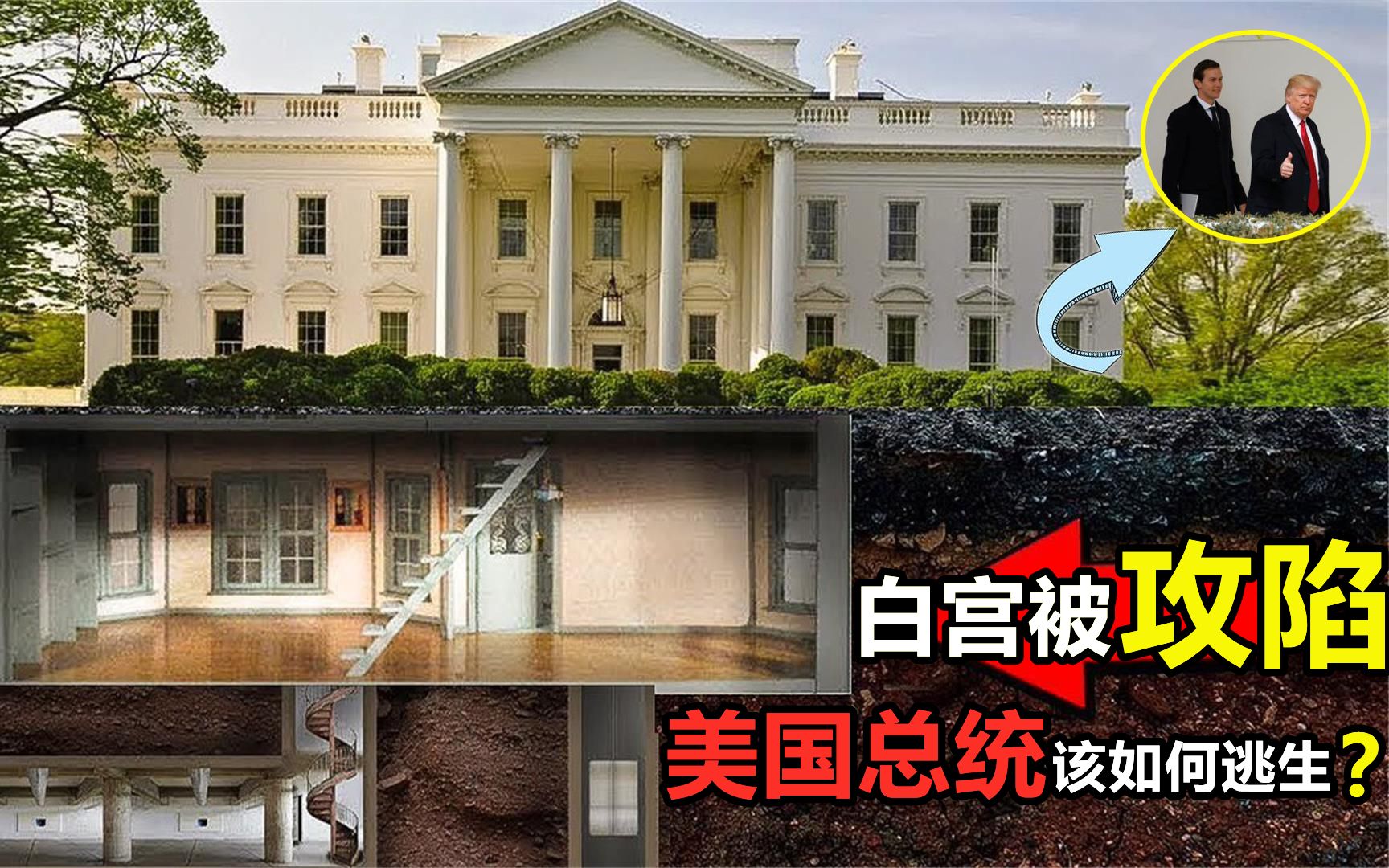 如果美国白宫被攻陷!美国总统该如何逃跑?