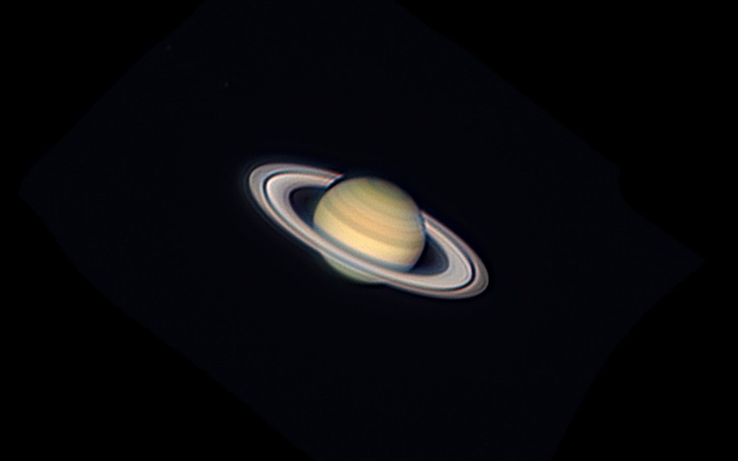 14寸望远镜中的土星目视效果