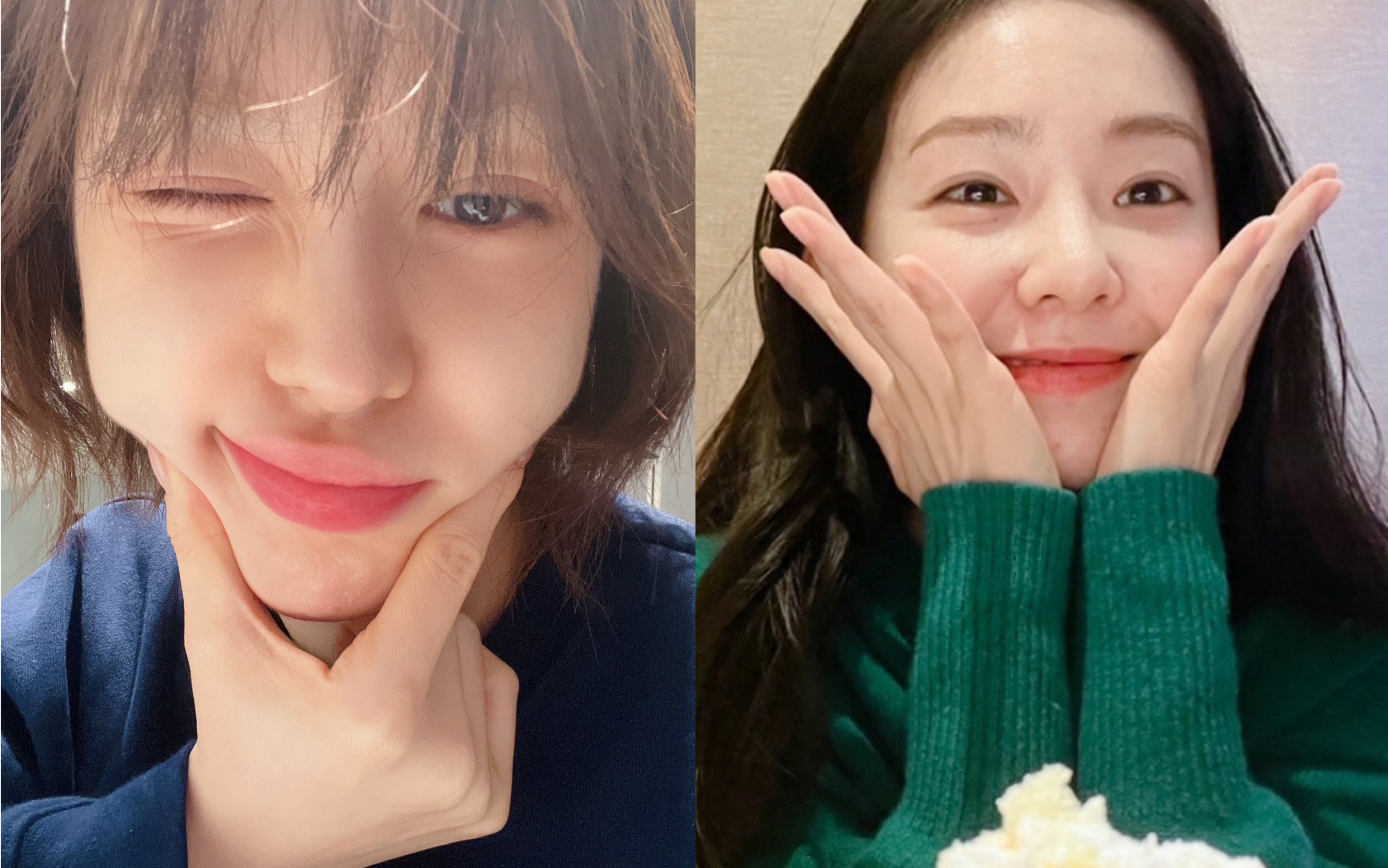 【粉蓝】2023年irene&wendy粉红心动瞬间合集