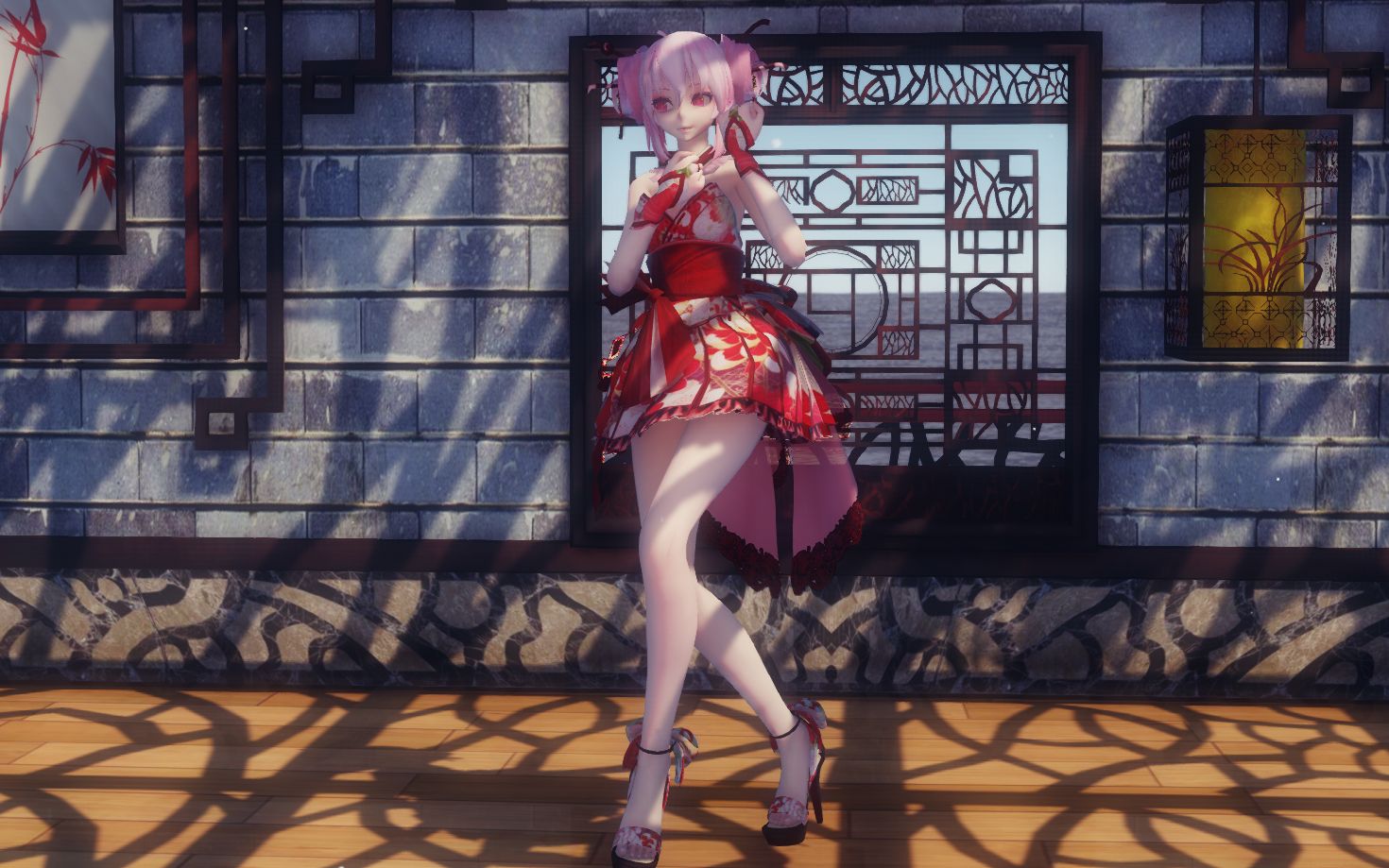 1080p60fps巡音桃花旗袍