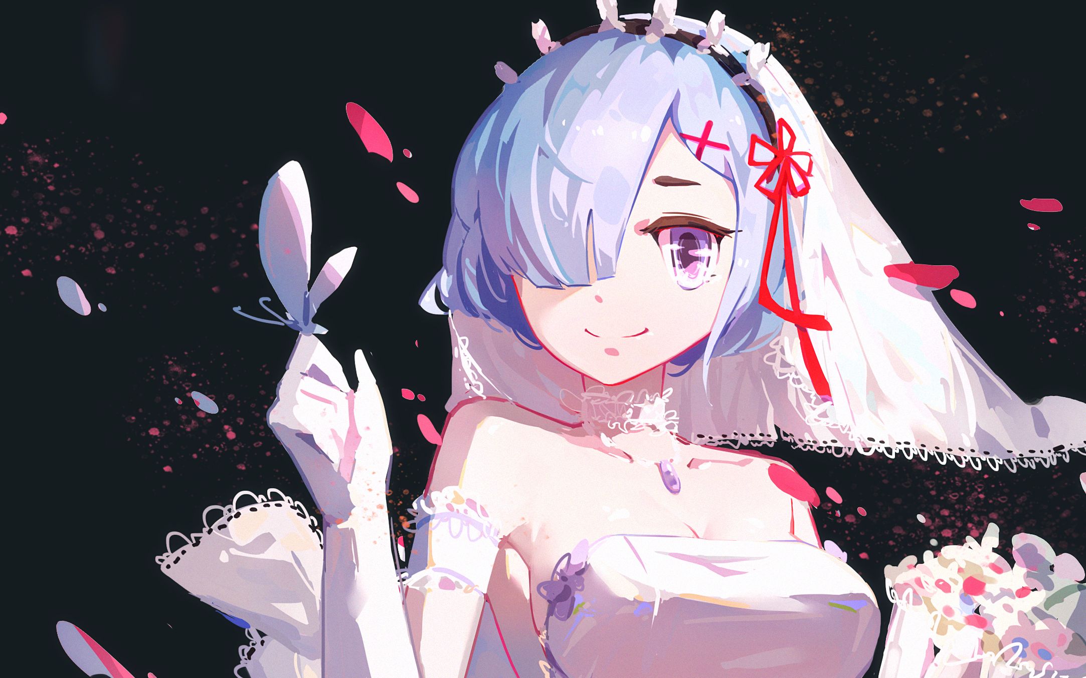 【加速视频】花嫁蕾姆绘制,谁老婆掉这里了_哔哩哔哩 (゜-゜)つロ