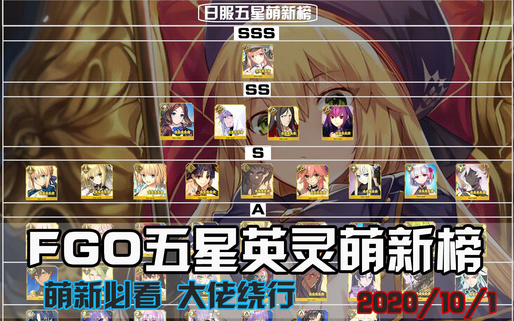 【FGO】五星英灵萌新排行榜 萌新必看 萌新 萌新 萌新!(2020.10.1)哔哩哔哩bilibili